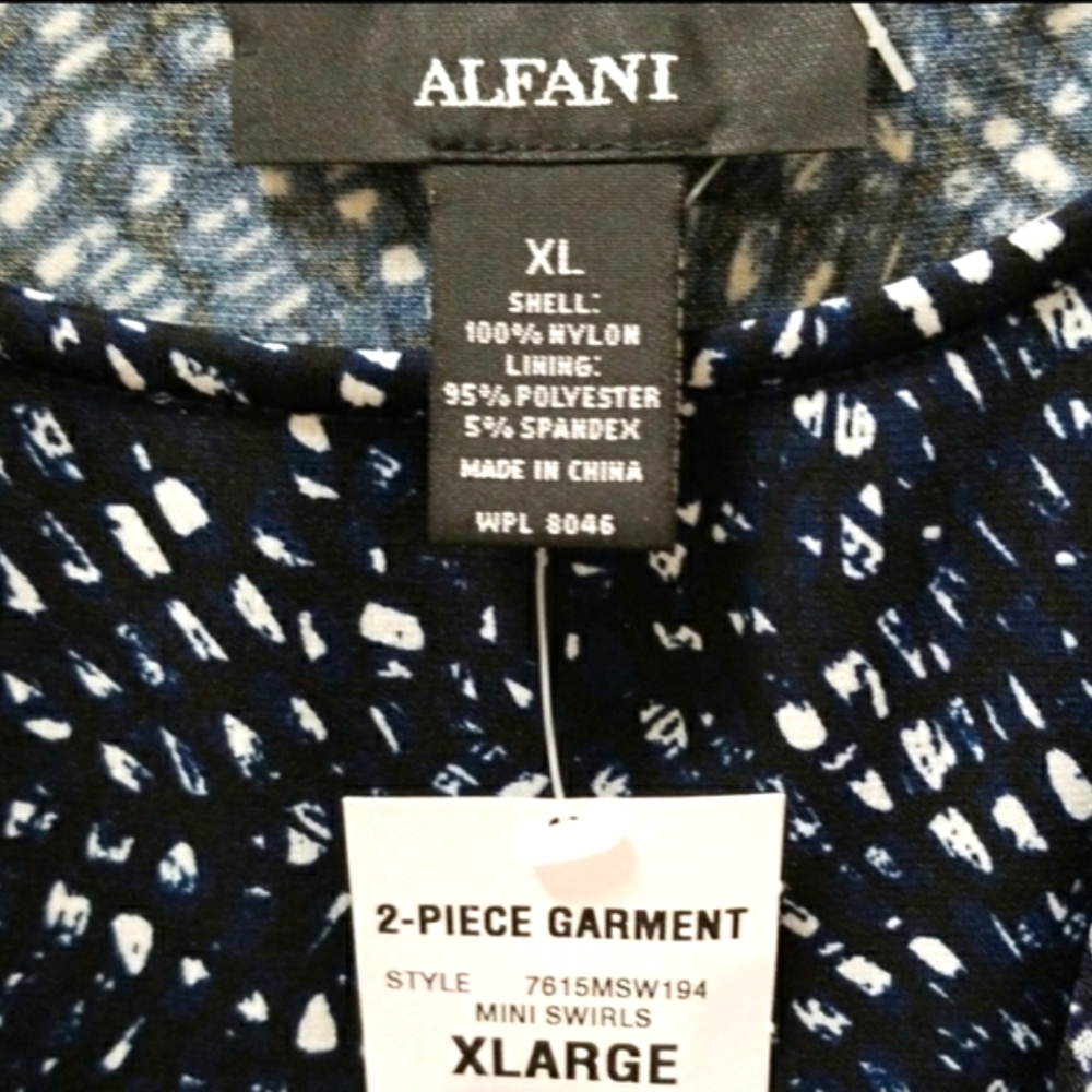 NWT Semi-Sheer Blouse by Alfani. The Long Sleeves are Sheer. Size XL - Picture 12 of 13